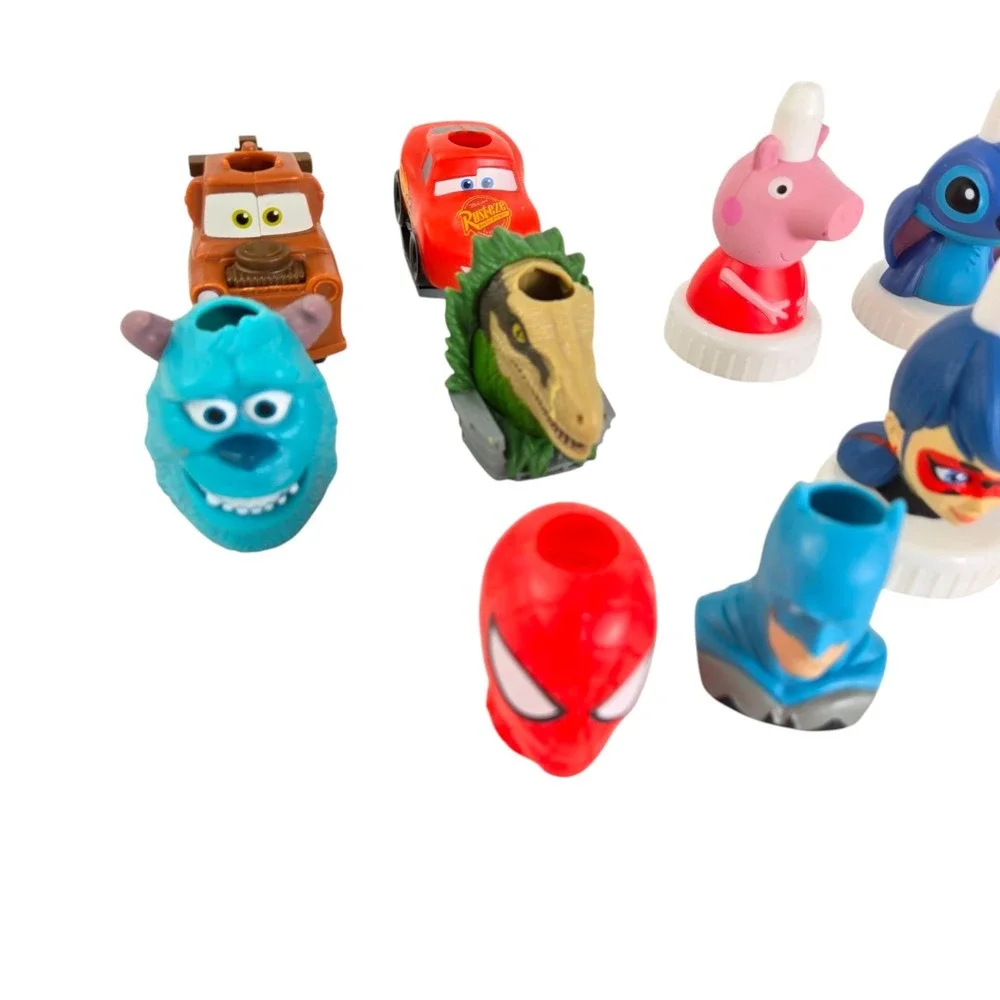 Good 2 Grow Juice Toppers Lot Of 16 Disney Pepe Stitch Shark 10 Complete‎ Plus 6
